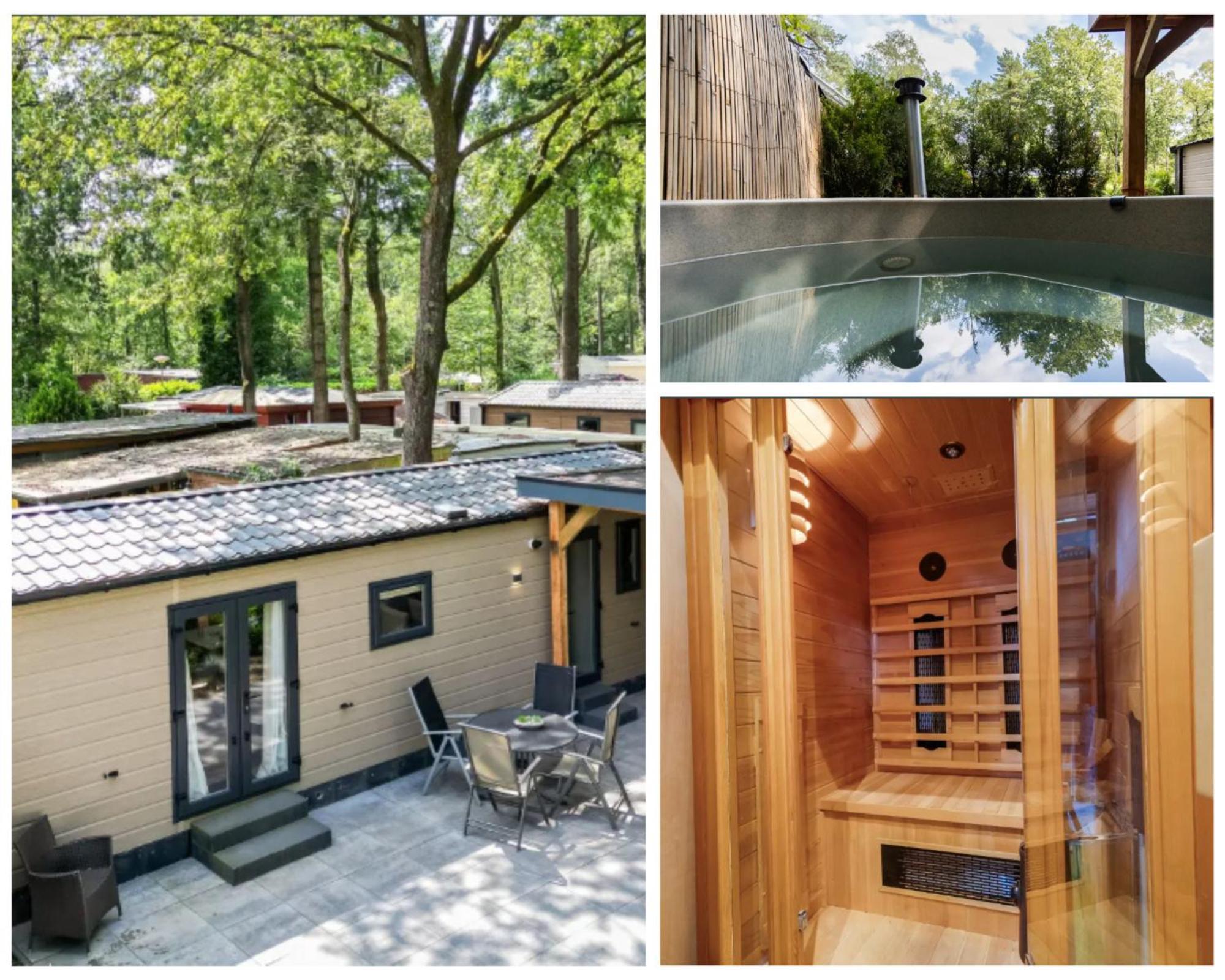 Veluwe Hoenderloo Luxury Chalet With Private Sauna And Hot Tub - Swimming Pool Tennis Court Supermarket Bowling Alley Theatre And Entertainment For Children 外观 照片
